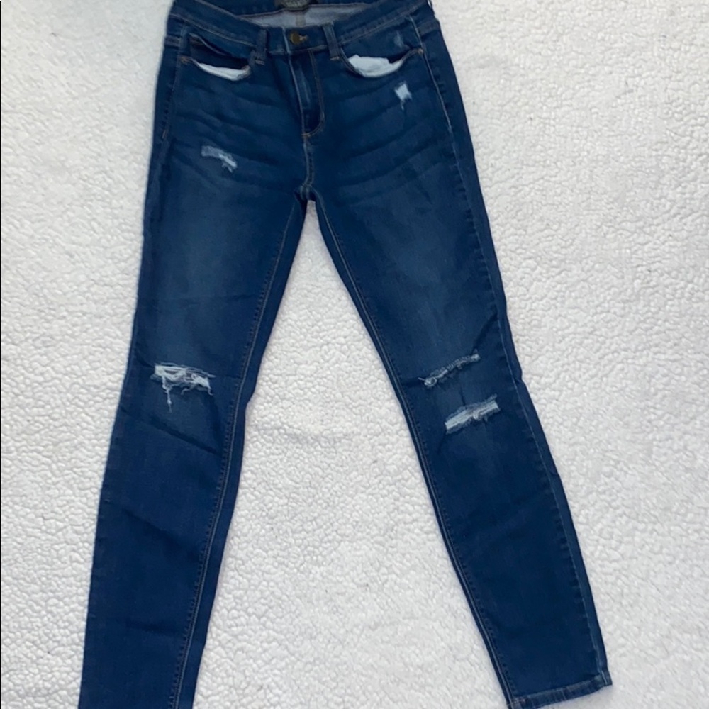 Used Harper Dark Ripped Jeans